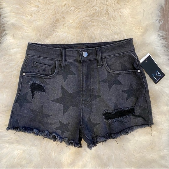 black denim material girl star shorts - Picture 5 of 10